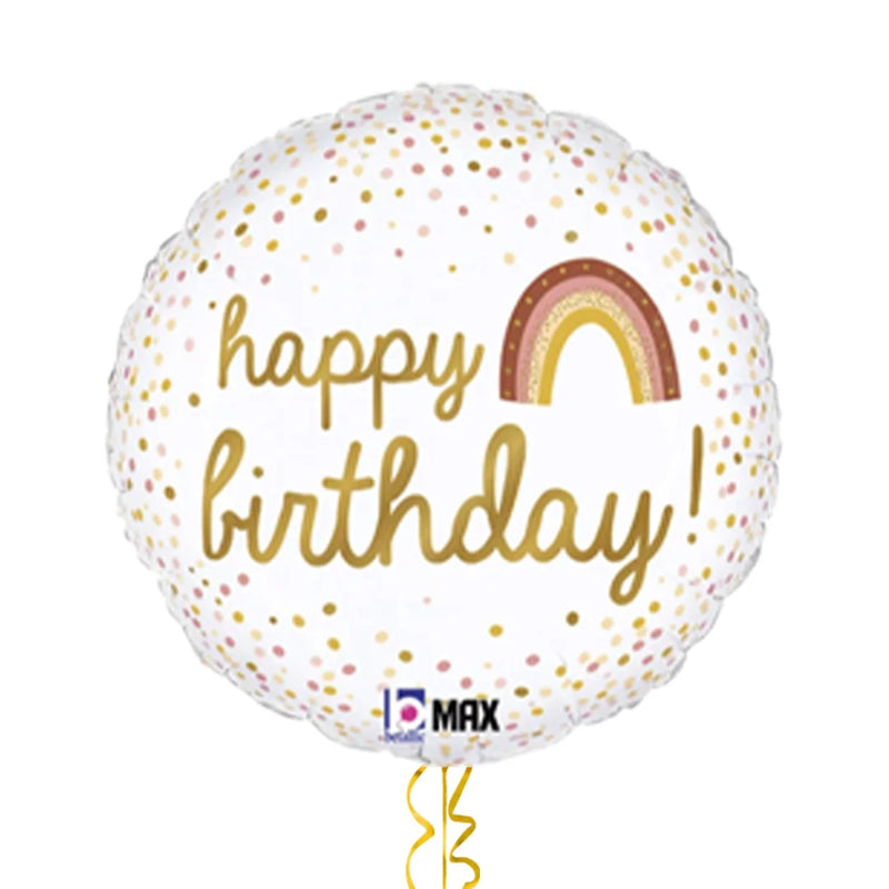 Golden Birthday Rainbow Balloon Bouquet