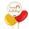 Golden Birthday Rainbow Balloon Bouquet