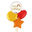 Golden Birthday Rainbow Balloon Bouquet
