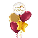 Golden Birthday Rainbow Balloon Bouquet