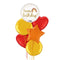 Golden Birthday Rainbow Balloon Bouquet