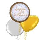 Golden Style Happy Birthday Balloon Bouquet