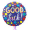 Good Luck Purple and Colourful Dots Foil Balloon Bouquet