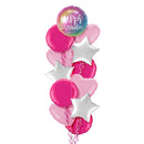Gradient Happy Birthday Balloon Bouquet