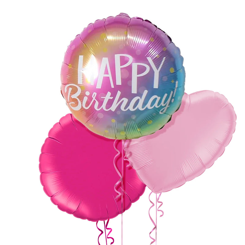 Gradient Happy Birthday Balloon Bouquet