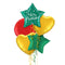 Green Star Merry Christmas Balloon Bouquet
