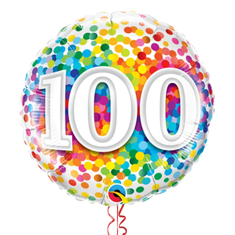 Happy 100th Birthday Confetti Balloon Bouquet