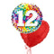 Happy 12th Birthday Confetti Balloon Bouquet