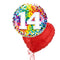 Happy 14th Birthday Confetti Balloon Bouquet