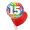 Happy 15th Birthday Confetti Balloon Bouquet