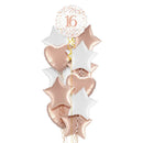 Happy 16th Birthday Rose Gold Balloon Bouquet