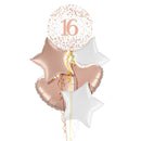 Happy 16th Birthday Rose Gold Balloon Bouquet