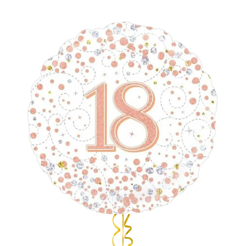 Happy 18th Birthday Rose Gold Balloon Bouquet