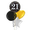 Happy 21st Birthday Holographic Balloon Bouquet