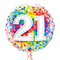 Happy 21st Birthday Rainbow Confetti Balloon Bouquet