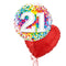 Happy 21st Birthday Rainbow Confetti Balloon Bouquet