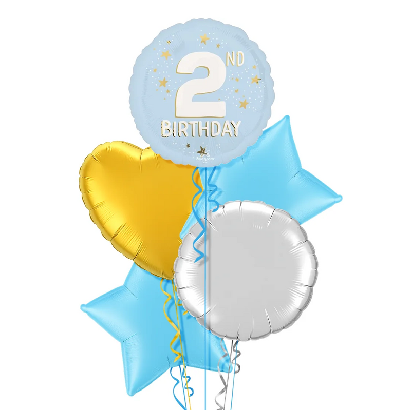 Happy 2nd Birthday Balloon Bouquet