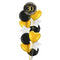 Happy 30th Birthday Black and Gold Holographic Balloon Bouquet