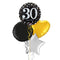 Happy 30th Birthday Holographic Balloon Bouquet