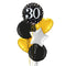 Happy 30th Birthday Holographic Balloon Bouquet