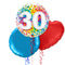Happy 30th Birthday Rainbow Confetti Balloon Bouquet