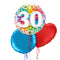 Happy 30th Birthday Rainbow Confetti Balloon Bouquet