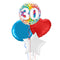 Happy 30th Birthday Rainbow Confetti Balloon Bouquet