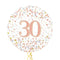 Happy 30th Birthday Rose Gold Balloon Bouquet