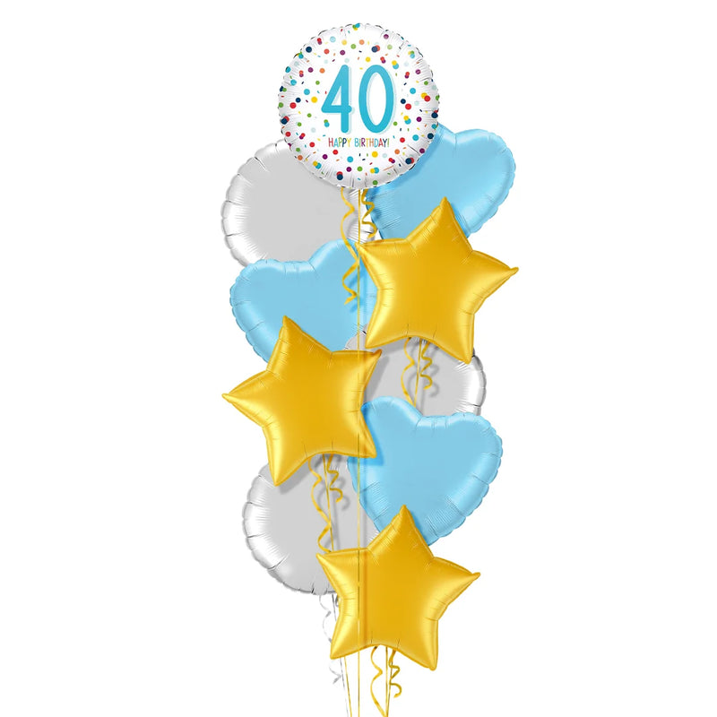 Happy 40th Birthday Balloon Bouquet