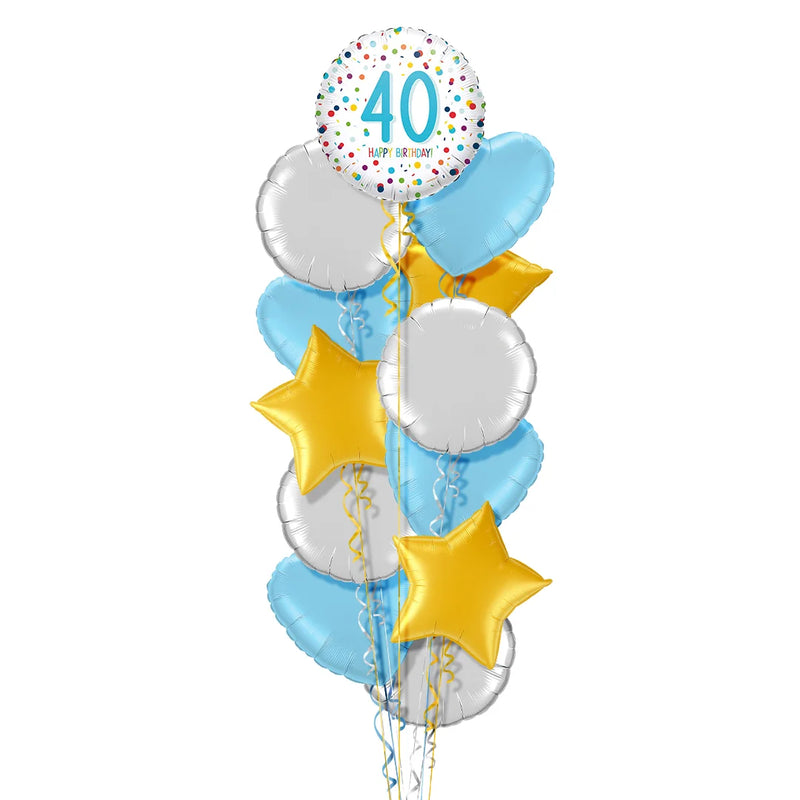 Happy 40th Birthday Balloon Bouquet