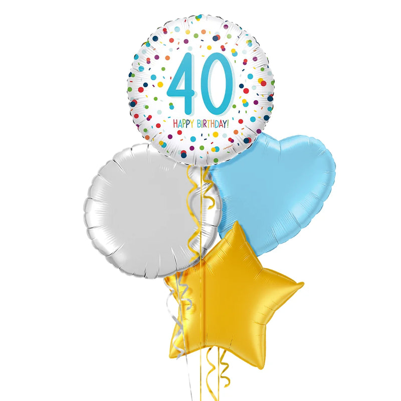 Happy 40th Birthday Balloon Bouquet
