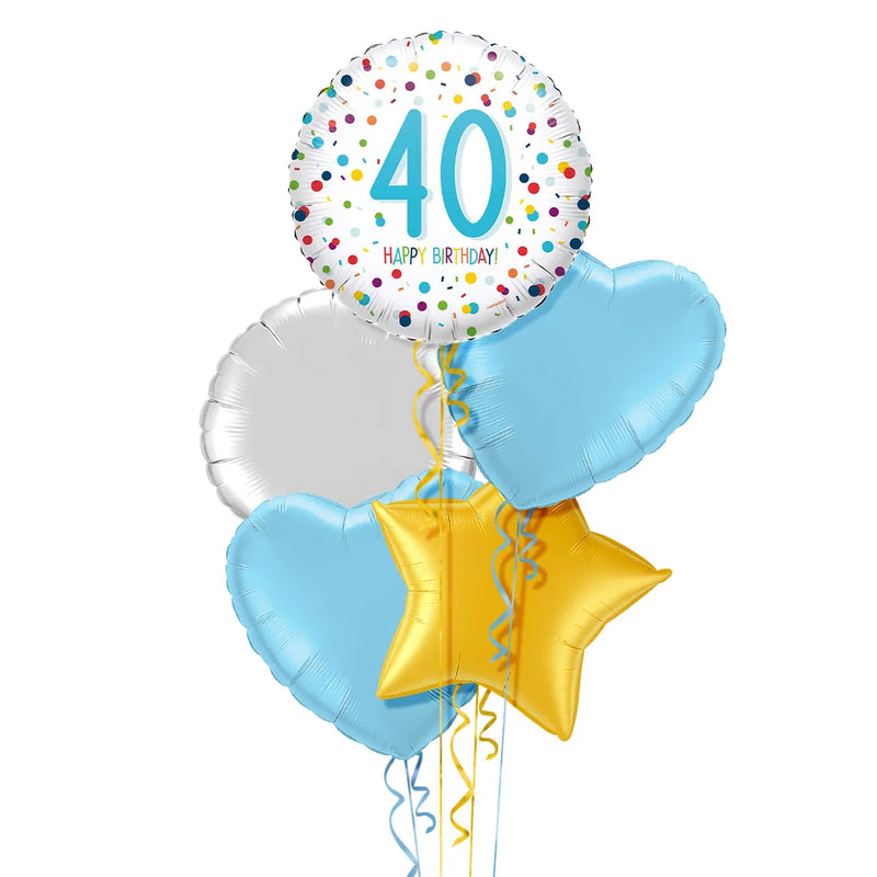 Happy 40th Birthday Balloon Bouquet