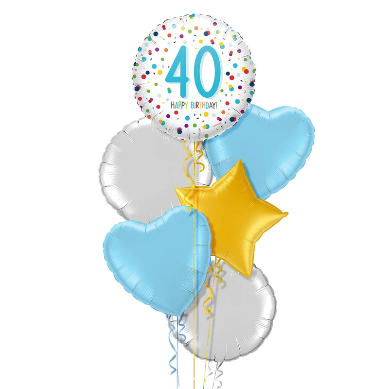 Happy 40th Birthday Balloon Bouquet