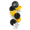 Happy 40th Birthday Holographic Balloon Bouquet