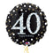 Happy 40th Birthday Holographic Balloon Bouquet