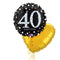 Happy 40th Birthday Holographic Balloon Bouquet