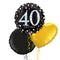 Happy 40th Birthday Holographic Balloon Bouquet
