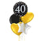 Happy 40th Birthday Holographic Balloon Bouquet