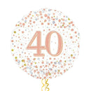 Happy 40th Birthday Rose Gold Balloon Bouquet