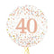 Happy 40th Birthday Rose Gold Balloon Bouquet