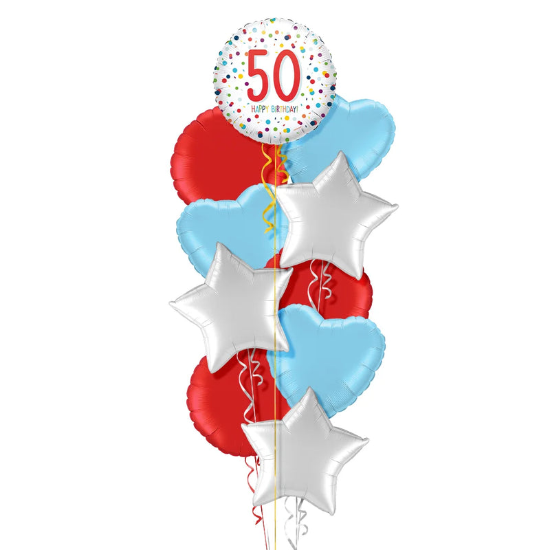 Happy 50th Birthday Balloon Bouquet