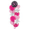 Happy 50th Birthday Pink and Black Holographic Balloon Bouquet
