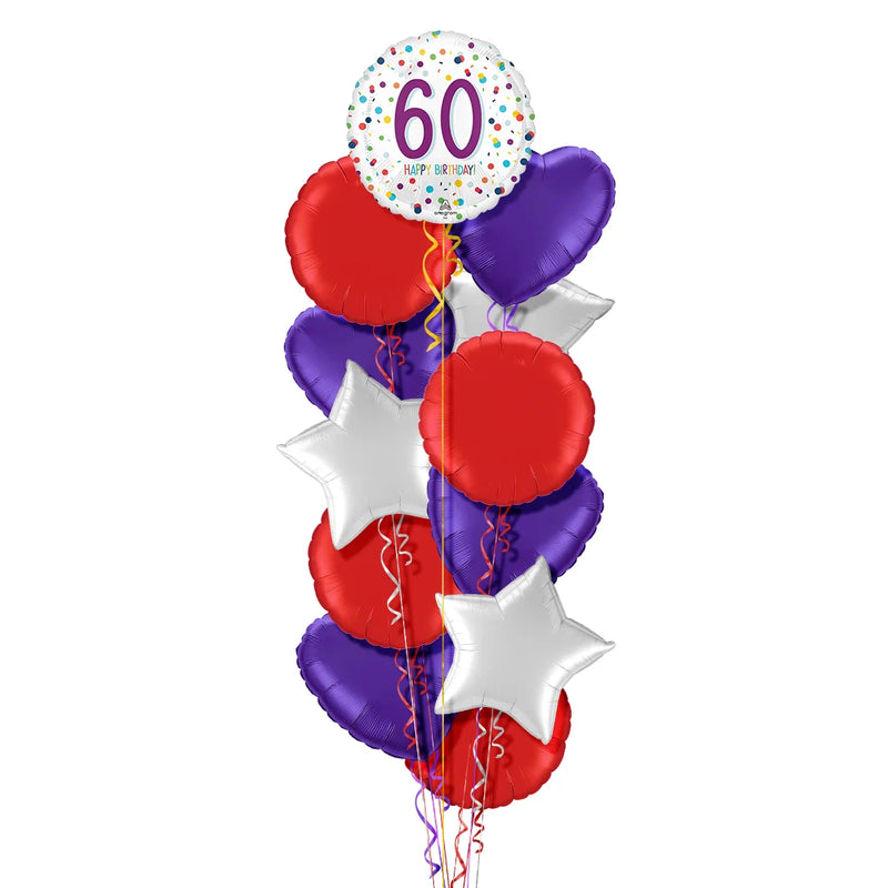 Happy 60th Birthday Balloon Bouquet