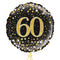 Happy 60th Birthday Black and Gold Balloon Bouquet
