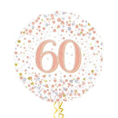 Happy 60th Birthday Rose Gold Balloon Bouquet
