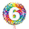 Happy 6th Birthday Confetti Balloon Bouquet