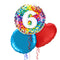 Happy 6th Birthday Confetti Balloon Bouquet