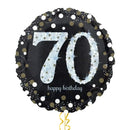 Happy 70th Birthday Holographic Balloon Bouquet