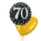 Happy 70th Birthday Holographic Balloon Bouquet