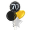Happy 70th Birthday Holographic Balloon Bouquet